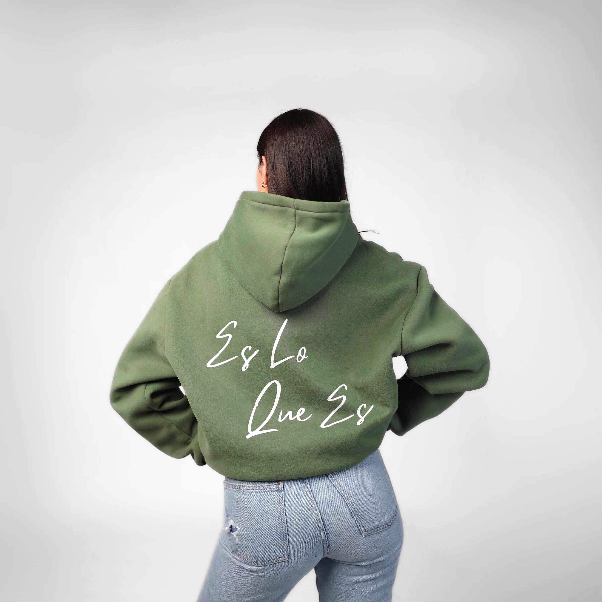 Es Lo Que Es - Olive Green Hoodie - Image 3