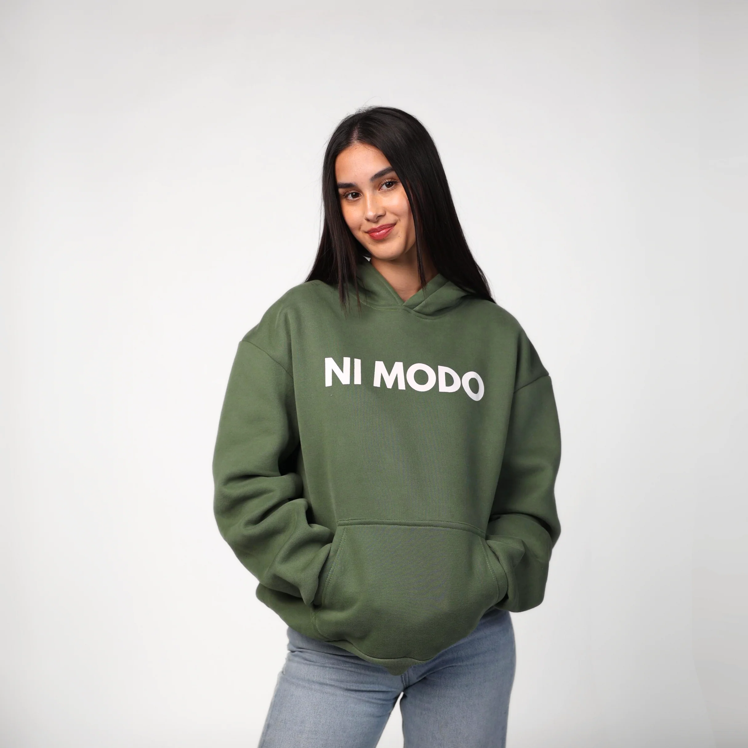 Es Lo Que Es - Olive Green Hoodie - Image 4