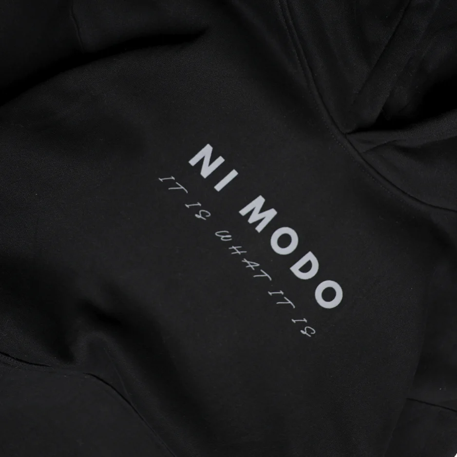 It Is What It Is - Black On Black Hoodie - Image 4