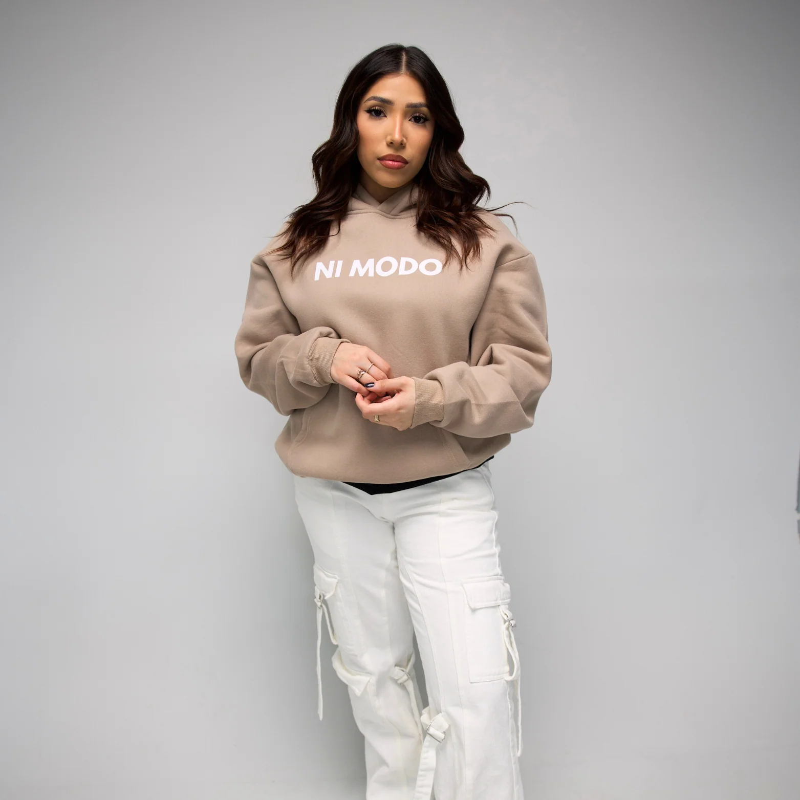 Ni Modo Hoodie - Latte Beige - Image 3