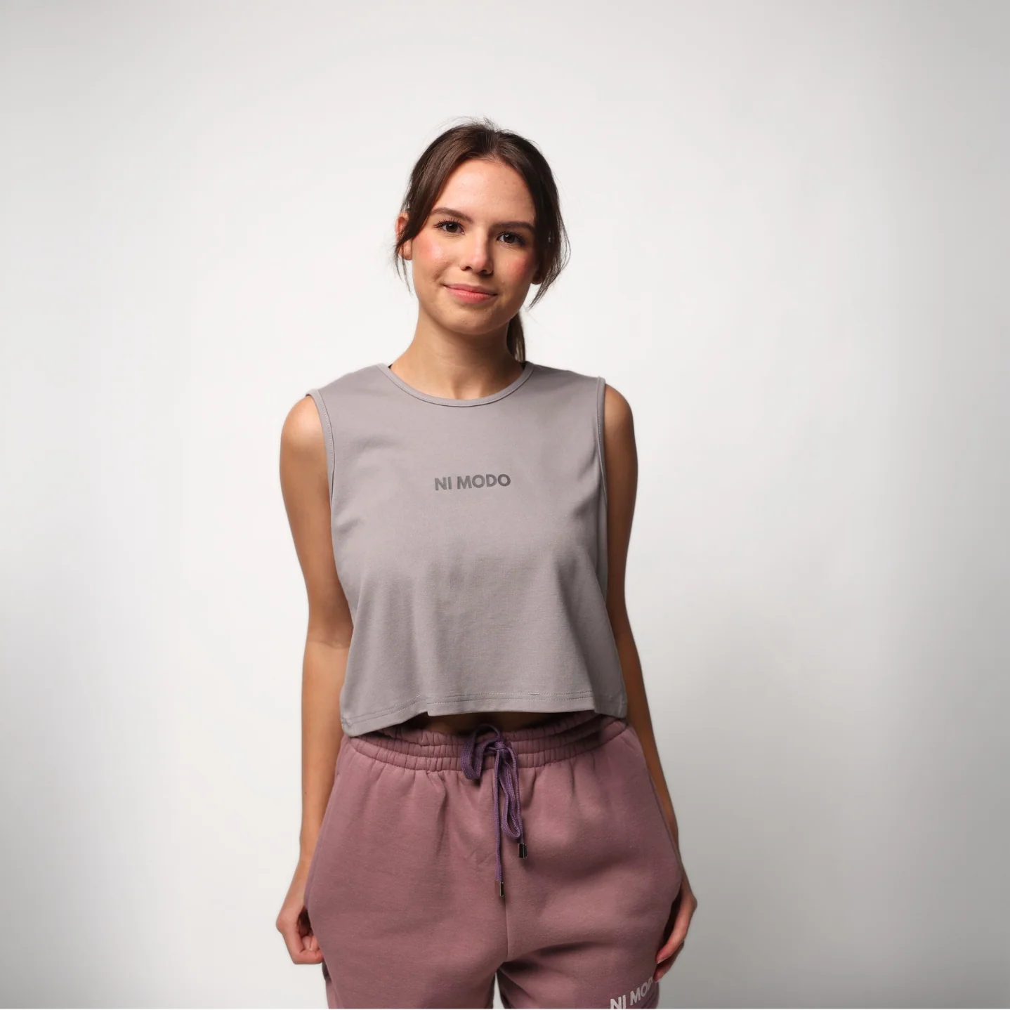 Training Crop Top - Silver - Image 3