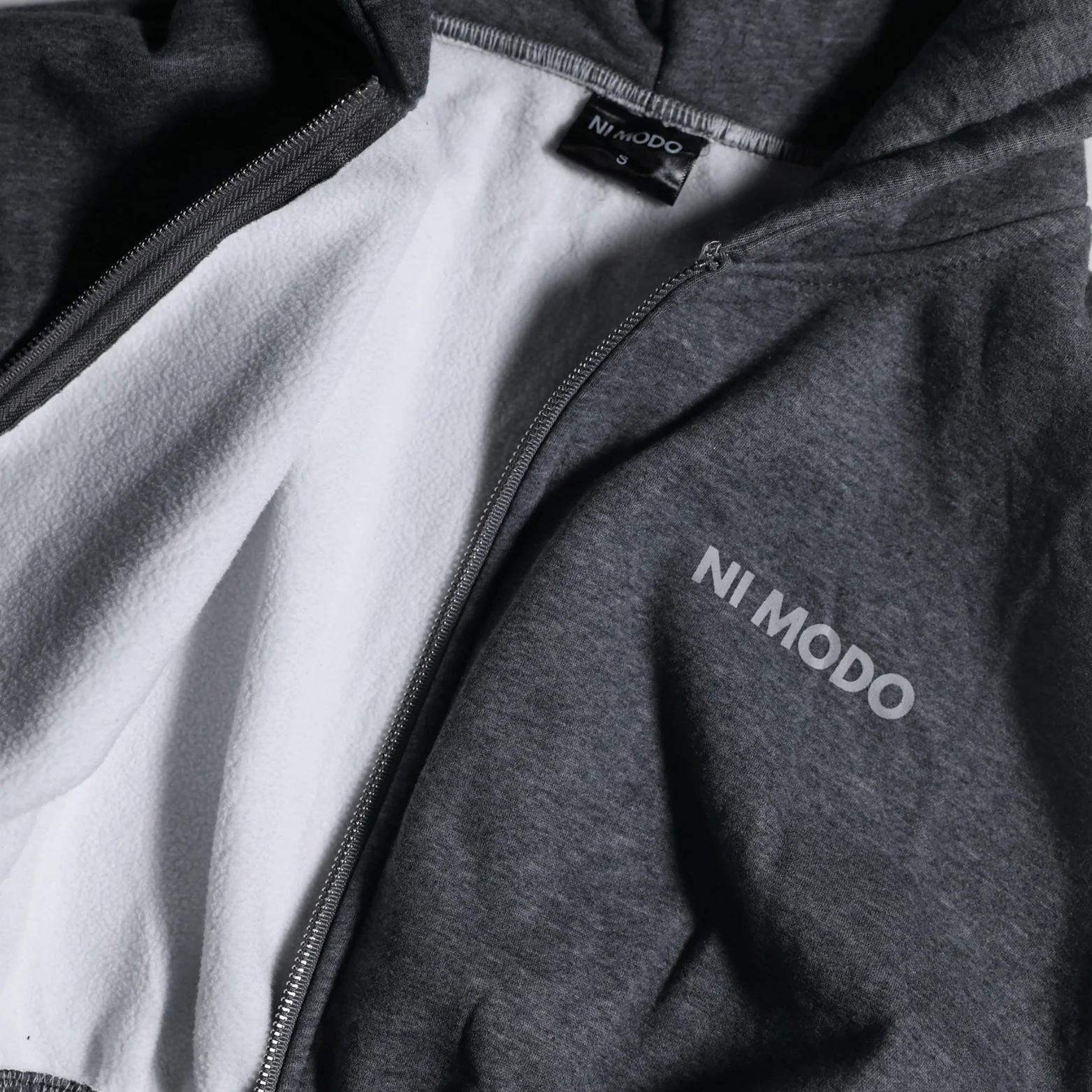 Women's Zip Crop Jacket - Steel Grey - Image 6